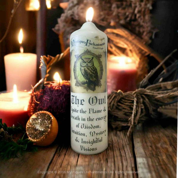 The Owl Spirit Animal Candle
