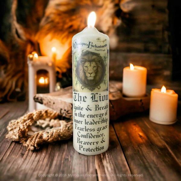 The Lion Spirit Animal Candle