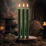 Green Spell Candles 21cm