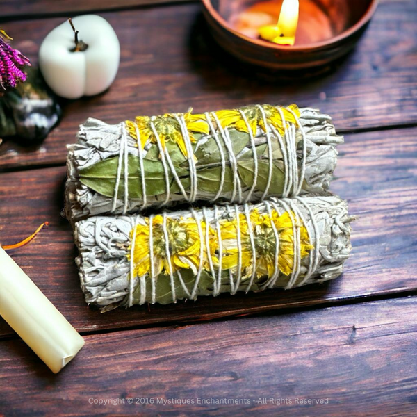 Sunflowers & White Sage Smudge Sticks