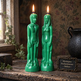 Green Figure Candle 18cm