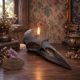 Raven Skull Candle 17cm