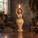Triple Moon Goddess Candle