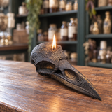 Raven Skull Candle 17cm