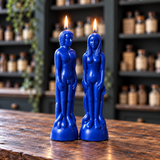 Blue Figure Candles 18cm