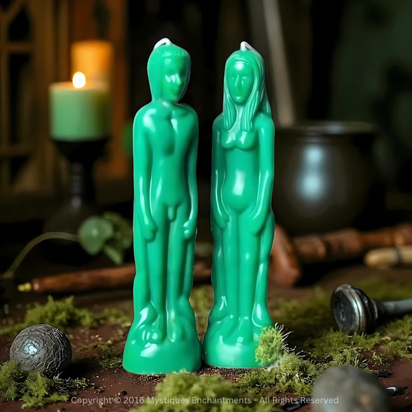 Green Figure Candle 18cm