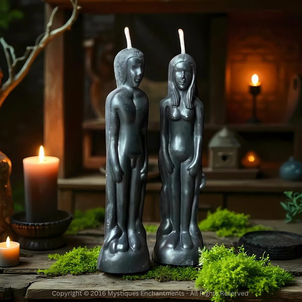 Black Figure Candle 18cm