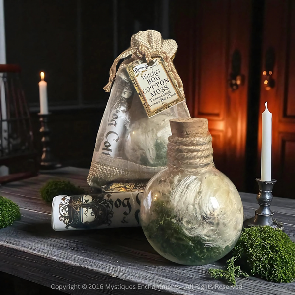 Bog Cotton & Moss Witch’s Ball
