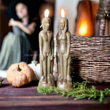 Brown Figure Candle 18cm
