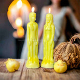 Yellow Figure Candle 18cm