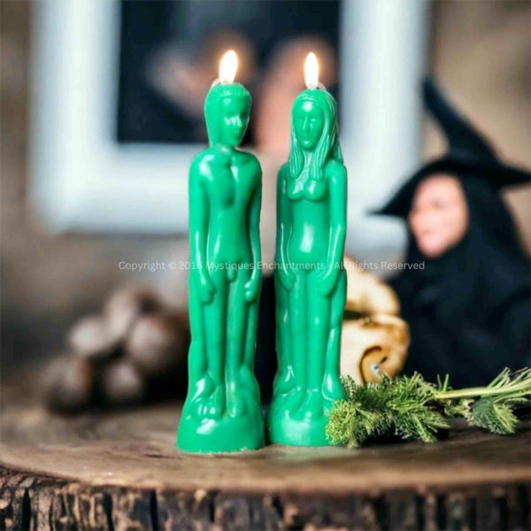 Green Figure Candle 18cm