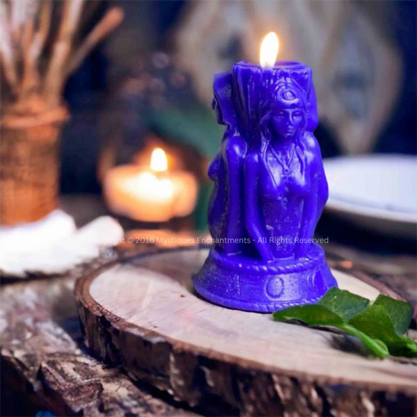 Mother, Maiden & Crone Triple Goddess Candle