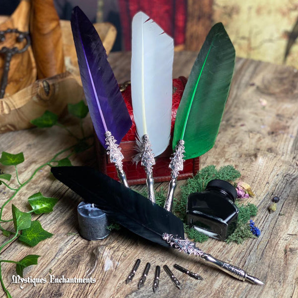 Feather Fountain Dip Calligraphy Quill Set