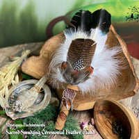 Sacred Smudging Ceremonial Feather Wand