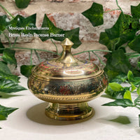 Brass Resin/Incense Bowl - Patterned Design